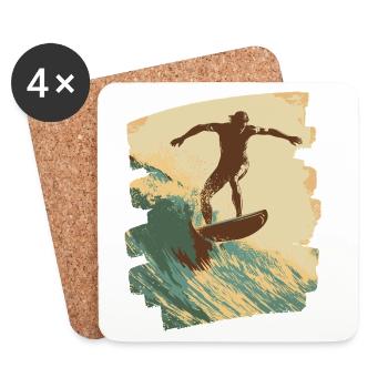Surfer - Coasters (set of 4) - white - Front