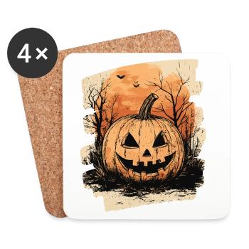 Halloween Pumpkin - Coasters (set of 4) - white - Front