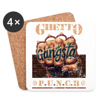Ghetto Punch - Dessous de verre (lot de 4) - blanc - Devant
