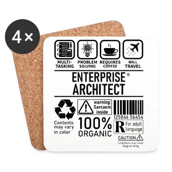 Enterprise Architect multi tasking problem solving - Untersetzer (4er-Set) - Weiß - Vorne