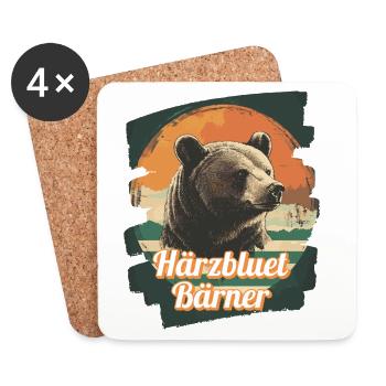 Härzbluetbärner Bärner Berner Härzbluetberner - Coasters (set of 4) - white - Front