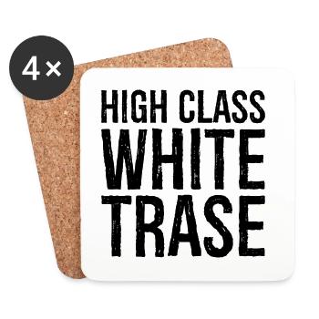 High class white trase - Untersetzer (4er-Set) - Weiß - Vorne