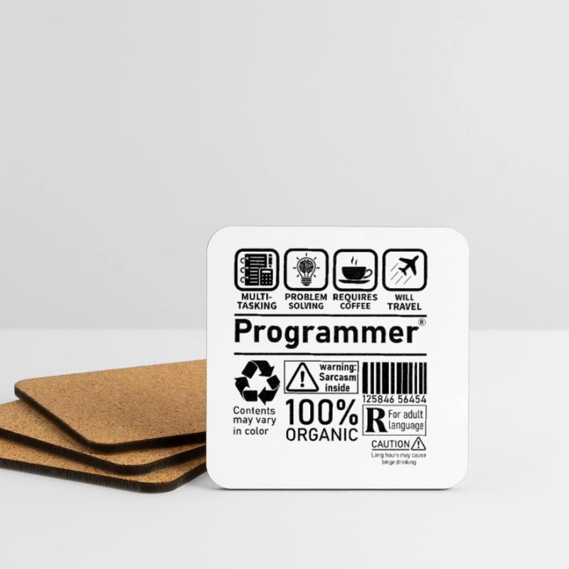 Programmer multi tasking problem solving requires Coasters (set of 4)