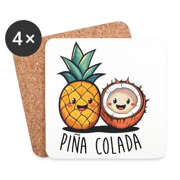 Amis de Pina Colada - Dessous de verre (lot de 4) - blanc - Devant