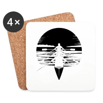 Row - Coasters (set of 4) - white - Front