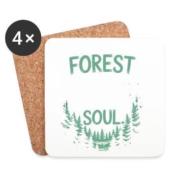 Into The Forest I Go To Lose My Mind Find My Soul - Untersetzer (4er-Set) - Weiß - Vorne