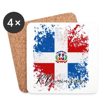Dominican Flag, Dominican Pride - Coasters (set of 4) - white - Front