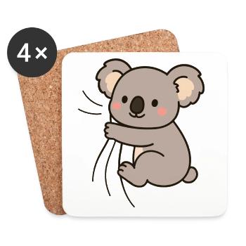 Dear little koala - Coasters (set of 4) - white - Front