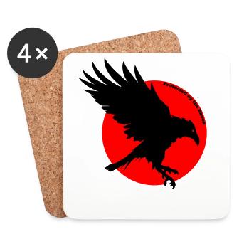 Magic Raven - Coasters (set of 4) - white - Front