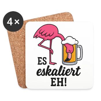 Es eskaliert! EH! - Untersetzer (4er-Set) - Weiß - Vorne