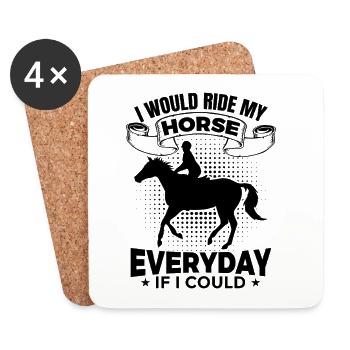 Riding motivation - Coasters (set of 4) - white - Front