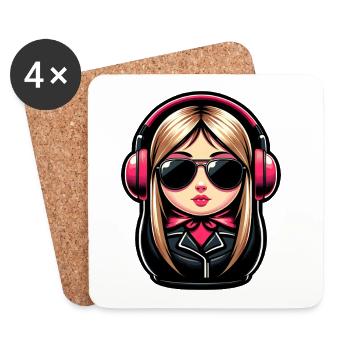 Russian Matryoshka Music Russia Russian - Coasters (set of 4) - white - Front