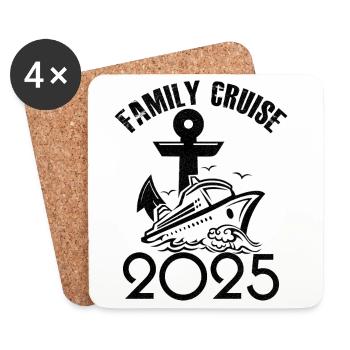 Family cruise 2025 - Coasters (set of 4) - white - Front