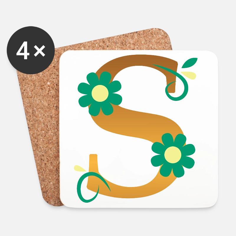S - Untersetzer (4er-Set) - Weiß