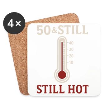 50 & Still Hot - Coasters (set of 4) - white - Front