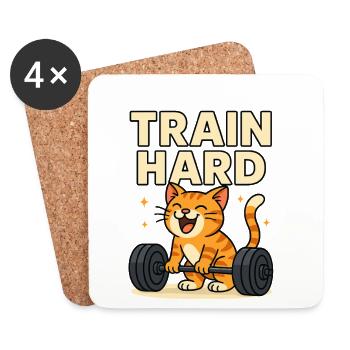Train Hard - Coasters (set of 4) - white - Front