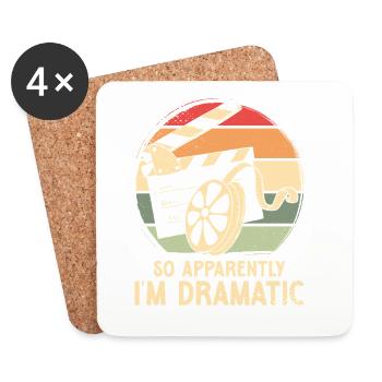 So apparently i m dramatic - Untersetzer (4er-Set) - Weiß - Vorne
