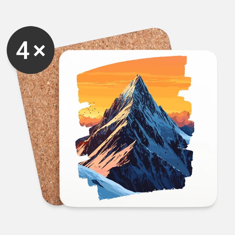 Berge Klettern Kletterer Wandern - Untersetzer (4er-Set) - Weiß