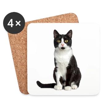 Black/White Cat – Good Pet Edition - Untersetzer (4er-Set) - Weiß - Vorne