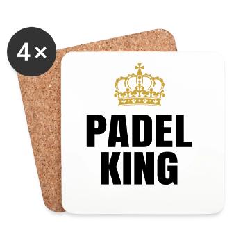 Roi du padel - Dessous de verre (lot de 4) - blanc - Devant