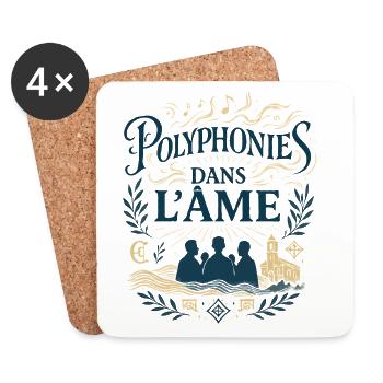 Polyphonies dans l'âme - Dessous de verre (lot de 4) - blanc - Devant