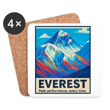 Everest – Peak Performance - Untersetzer (4er-Set) - Weiß - Vorne