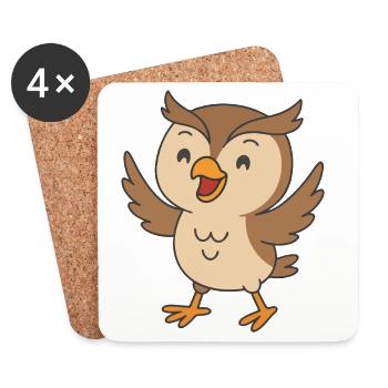 Lachuhu in flight - Coasters (set of 4) - white - Front