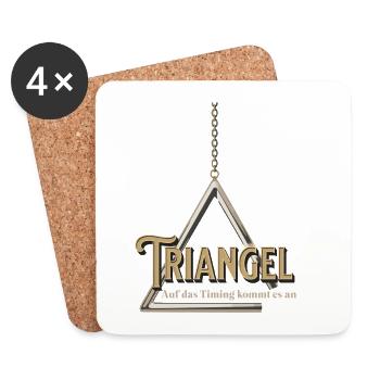 Triangel - Auf das Timing kommt es an Percussion - Untersetzer (4er-Set) - Weiß - Vorne