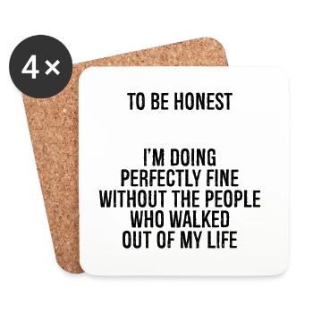 to be honest I'm doing perfectly fine without - Coasters (set of 4) - white - Front