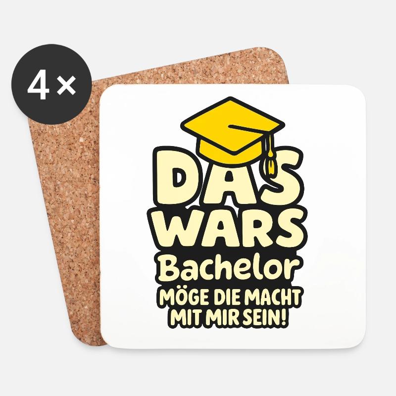 The Wars Bachelor - May the Force Be With Me! - Coasters (set of 4) - white