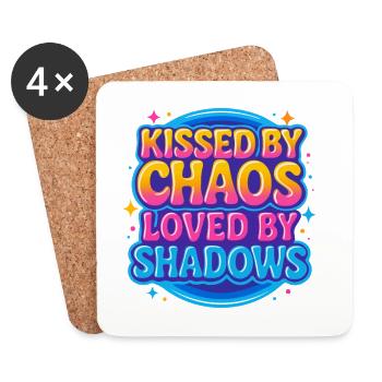 Fantasy Reader Vibes – Kissed by Chaos Design - Coasters (set of 4) - white - Front