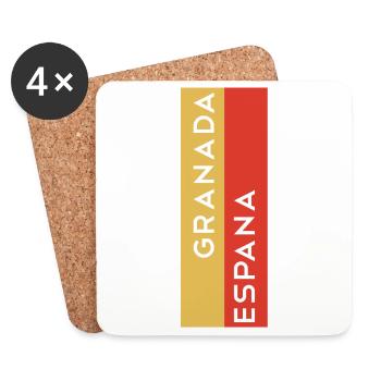 Grenade - Dessous de verre (lot de 4) - blanc - Devant