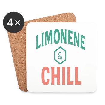 Limonene & Chill Citrus Vibes - Coasters (set of 4) - white - Front