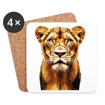 Lioness Lioness Mom Lioness Lionesses Mom Wild Lions - Coasters (set of 4) - white - Front