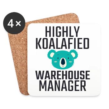 Warehouse Manager Koalafied - Untersetzer (4er-Set) - Weiß - Vorne