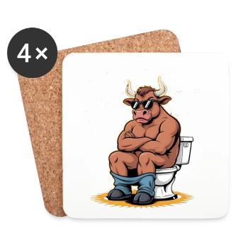 This Is Bullshit Toilet Edition - Coasters (set of 4) - white - Front