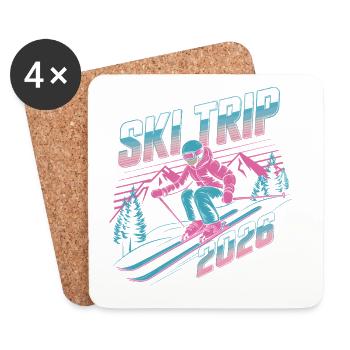 Ski Trip 2026 - Coasters (set of 4) - white - Front