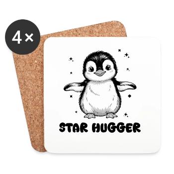 Charming Penguin Illustration for Apparel - Coasters (set of 4) - white - Front