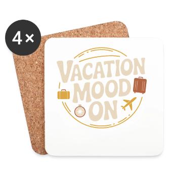 Vacation Mood On Summer Festival Travel Club Vacation - Coasters (set of 4) - white - Front