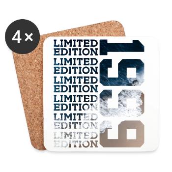 LIMITED EDITION 1999 27 YEARS 27TH BIRTHDAY - Coasters (set of 4) - white - Front