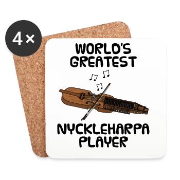 World's Greatest Nyckleharpa Player - Coasters (set of 4) - white - Front