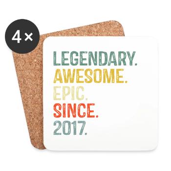 Legendary Awesome Epic Design 2017 - Coasters (set of 4) - white - Front