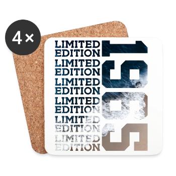 LIMITED EDITION 1965 61 YEARS 61ST BIRTHDAY - Coasters (set of 4) - white - Front