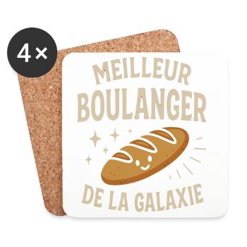 Best baker galaxy humorous gift - Coasters (set of 4) - white - Front