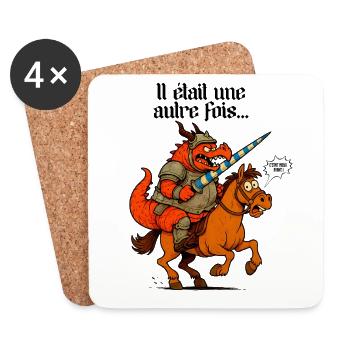 Once Upon a Time - Geek and Gamer Humor - Coasters (set of 4) - white - Front