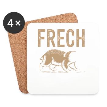 Frechdachs - Untersetzer (4er-Set) - Weiß - Vorne