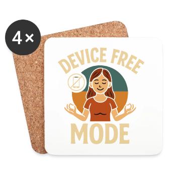 Device-free relaxation Yoga Design - Coasters (set of 4) - white - Front