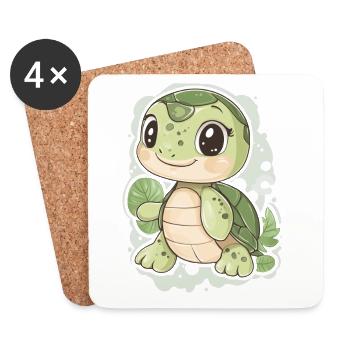 Turtle - Coasters (set of 4) - white - Front
