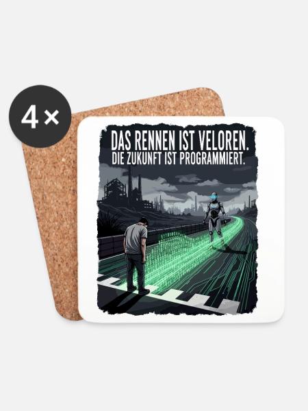Zukunft Rennen - Untersetzer (4er-Set) - Weiß