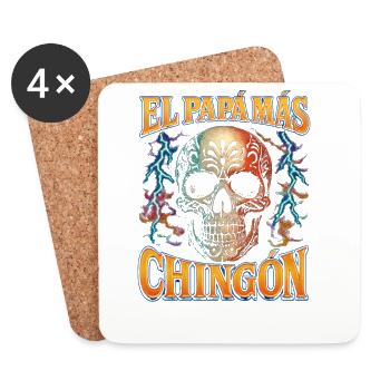El Papa Mas Chingon - Dessous de verre (lot de 4) - blanc - Devant
